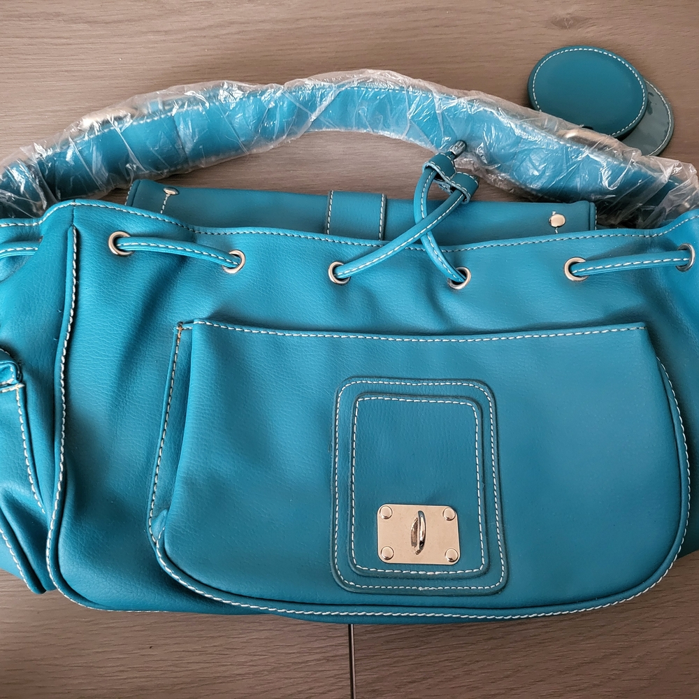 Avon Turquoise Faux Leather Shoulder Bag — New, Never Used